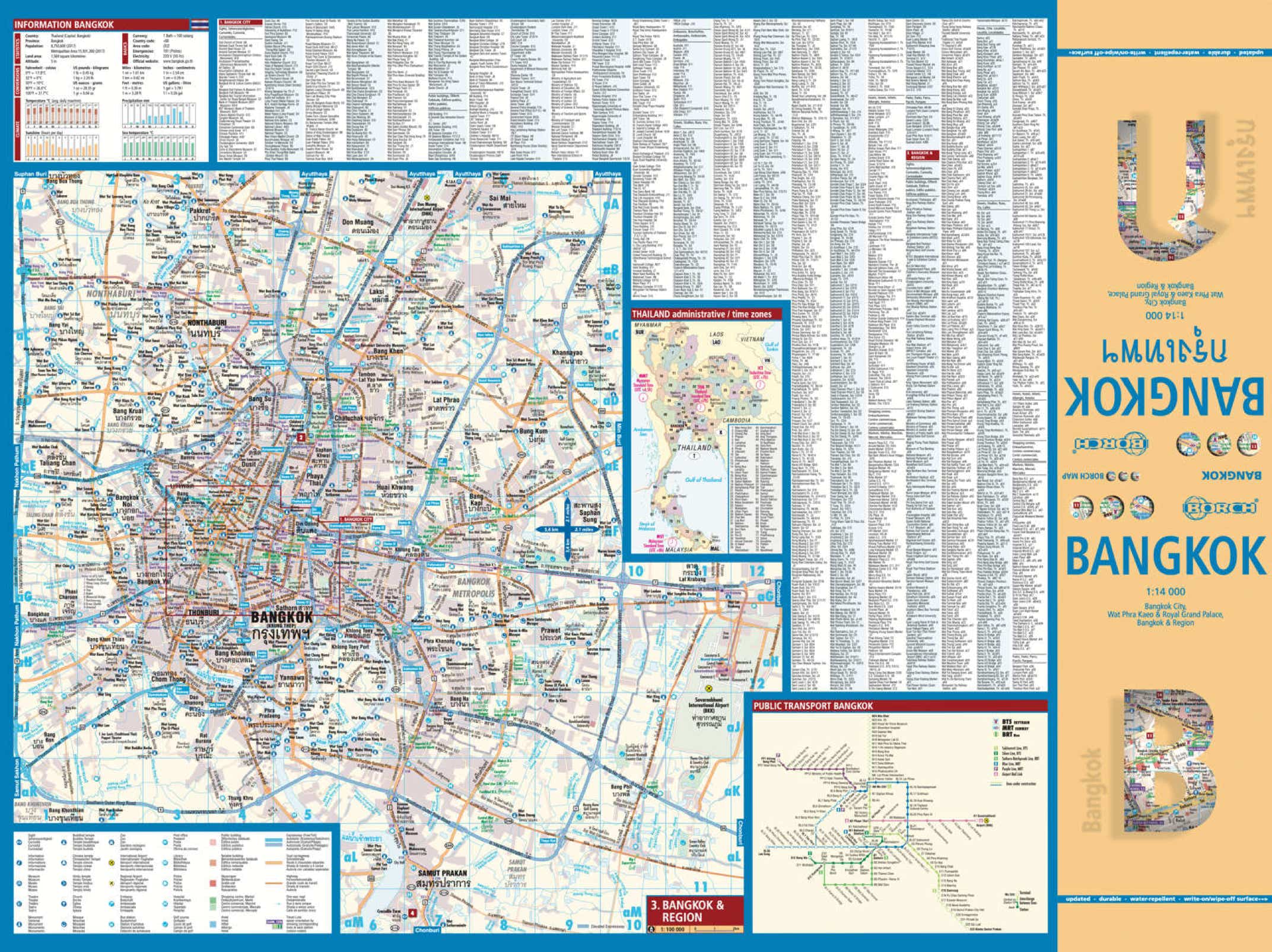 Bangkok Thailand Borch Map - Seite 1