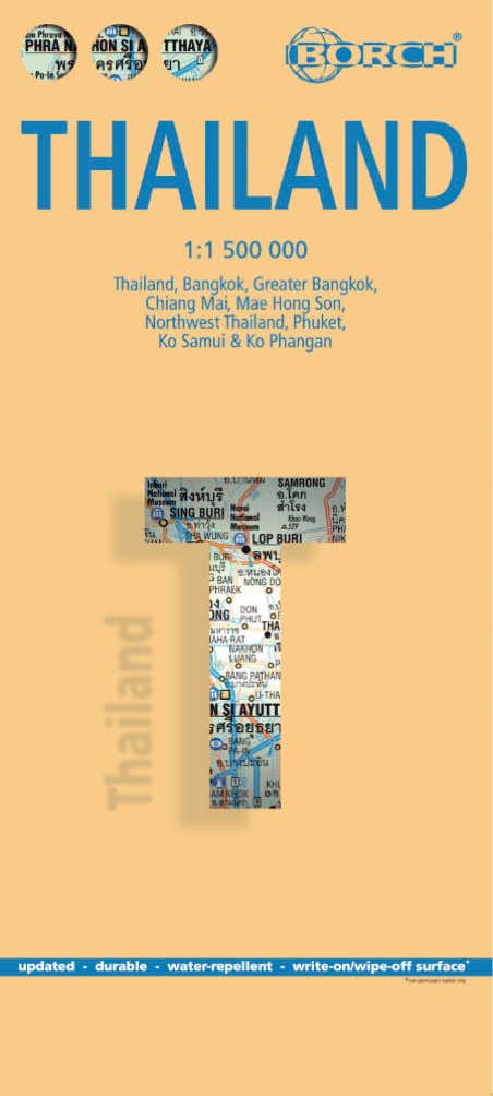Borch Map von Thailand, Asien